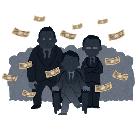 認証局による証明書発行の流れを代紋の比喩で説明した図