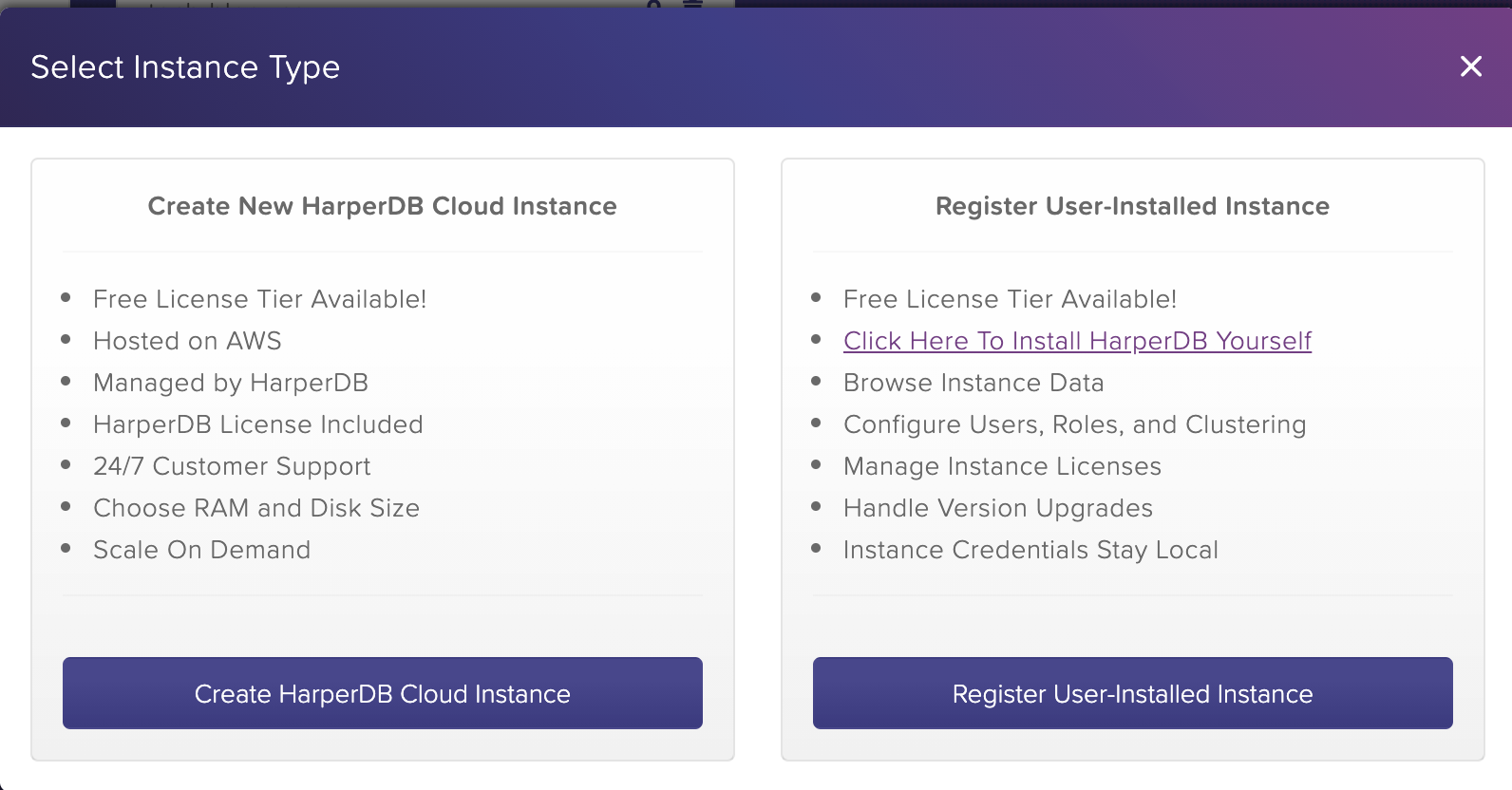 HarperDB Cloud Instanceの無料プラン詳細