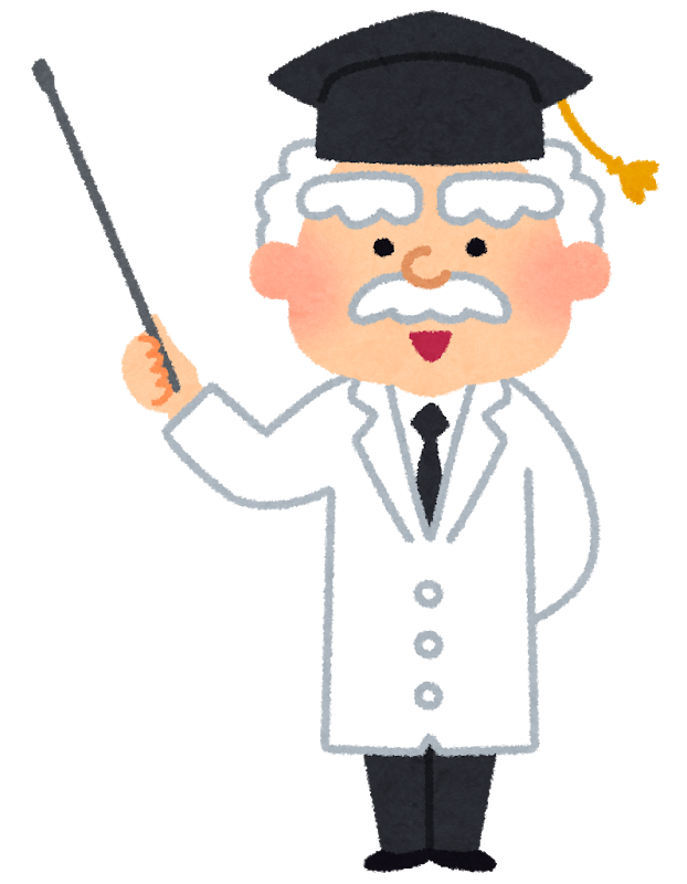 React博士のイラスト（突き放す表情）