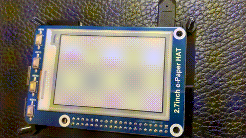 電子ペーパーにMQTT経由で年賀状が描画されるデモ動画