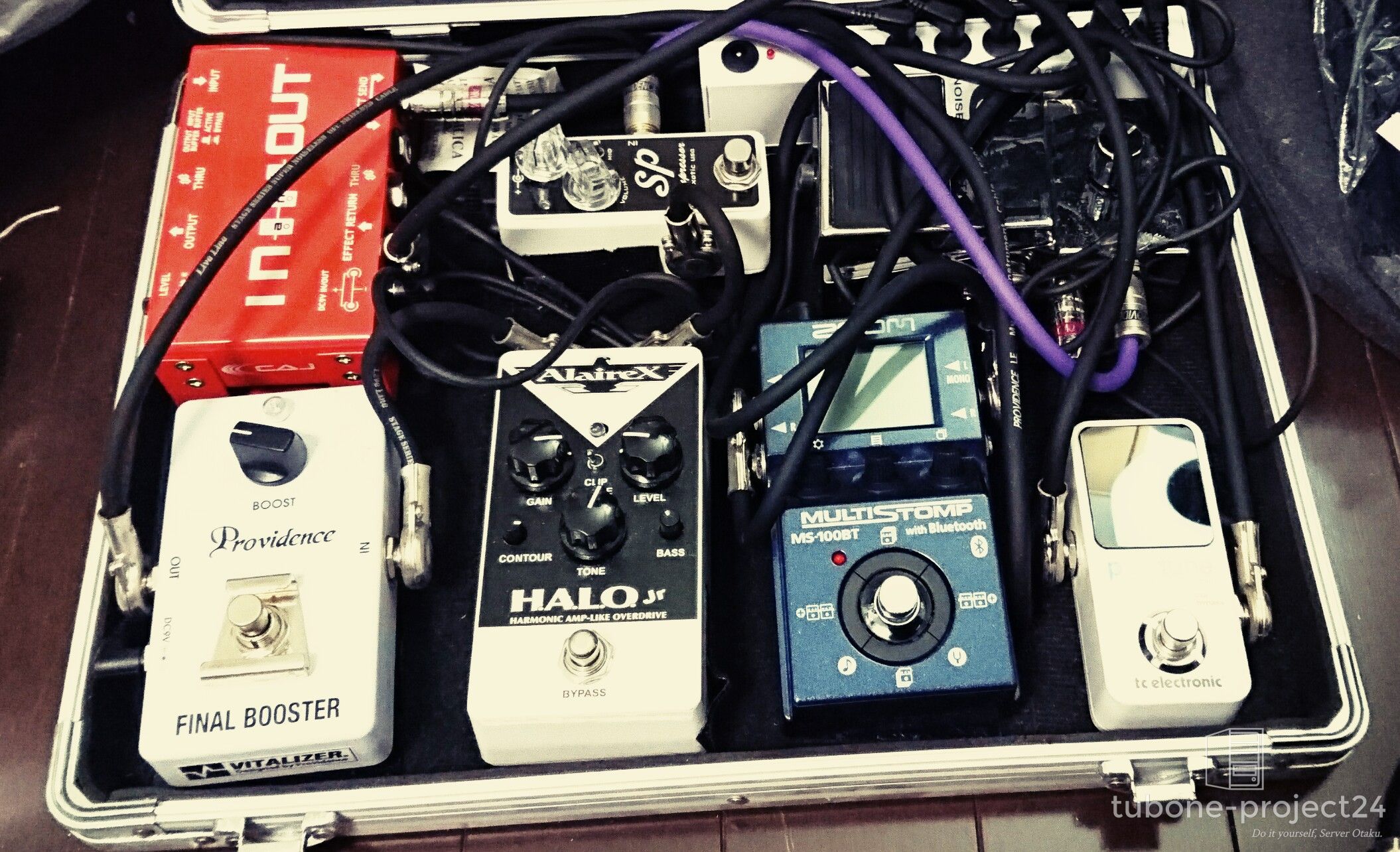 エフェクターボードの全体写真