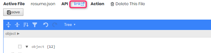 API With GitHubでJSON Resume入力が完了した編集画面