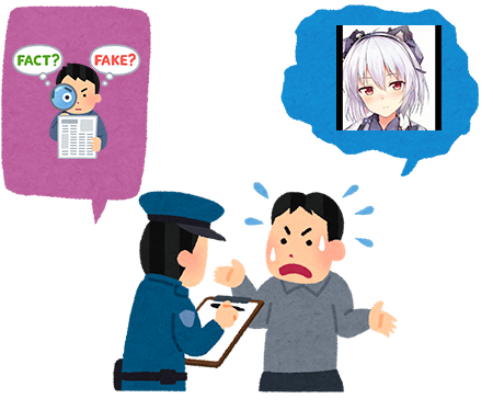 GANの仕組みを示すイラスト（GeneratorとDiscriminatorの対立構造）