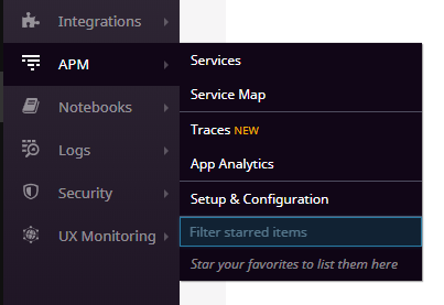 Datadog APMにX-Rayのトレーシングデータが連携された画面