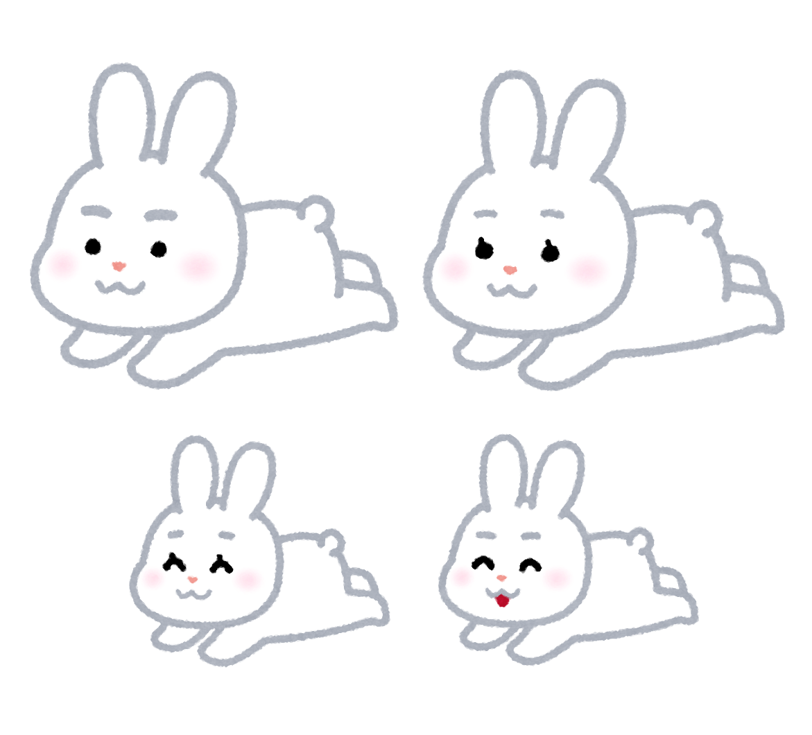 2023年の干支であるうさぎのイラスト