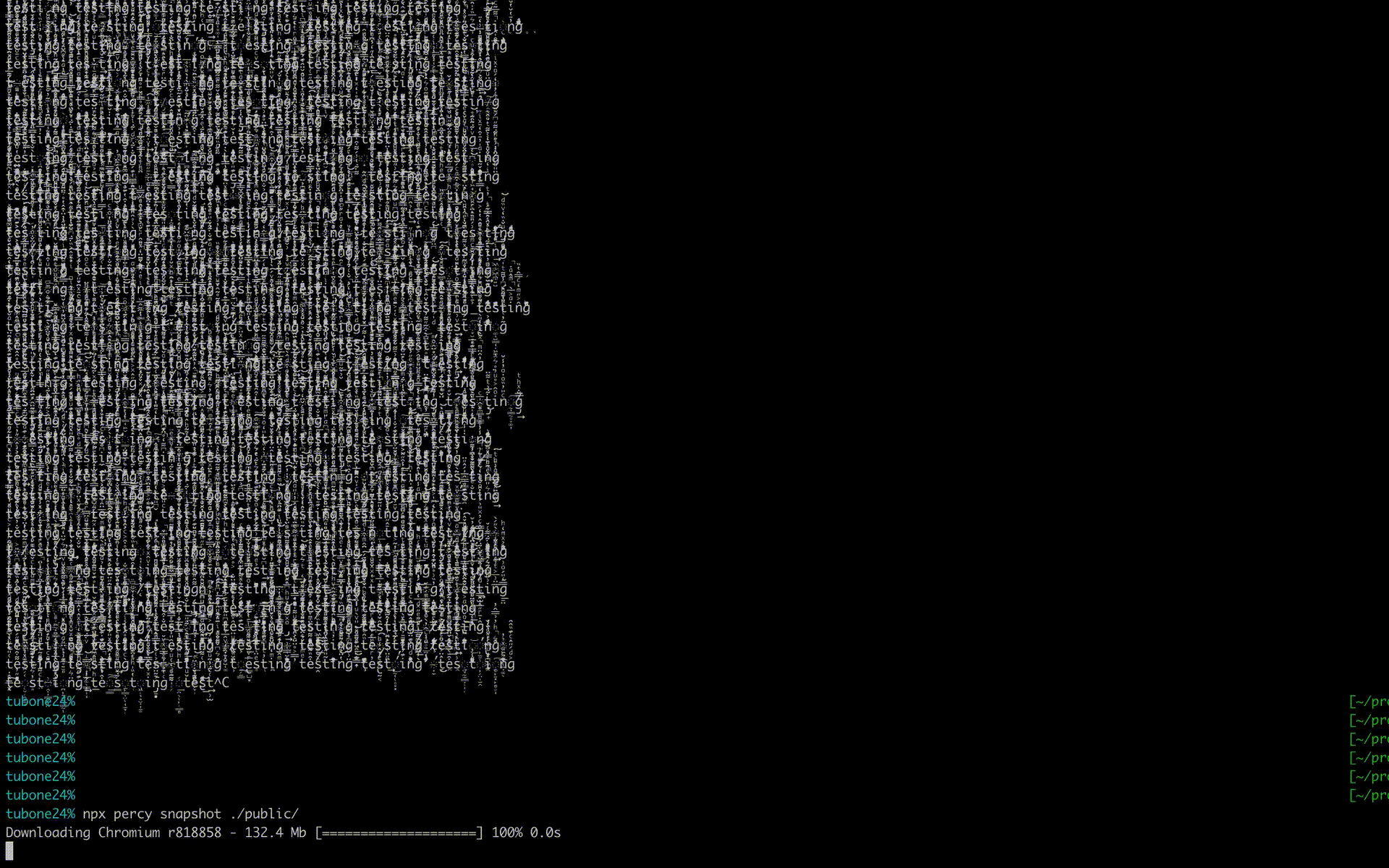 ローカル環境でcolors.jsの無限ループが発生しMacのファンが回る様子