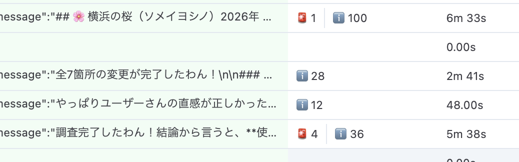Langfuse上でツール実行エラーがERRORレベルで表示されている画面